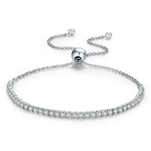 Tennis Bracelet 925 Sterling Silver Sparkling Strand Bracelet Women Link Tennis