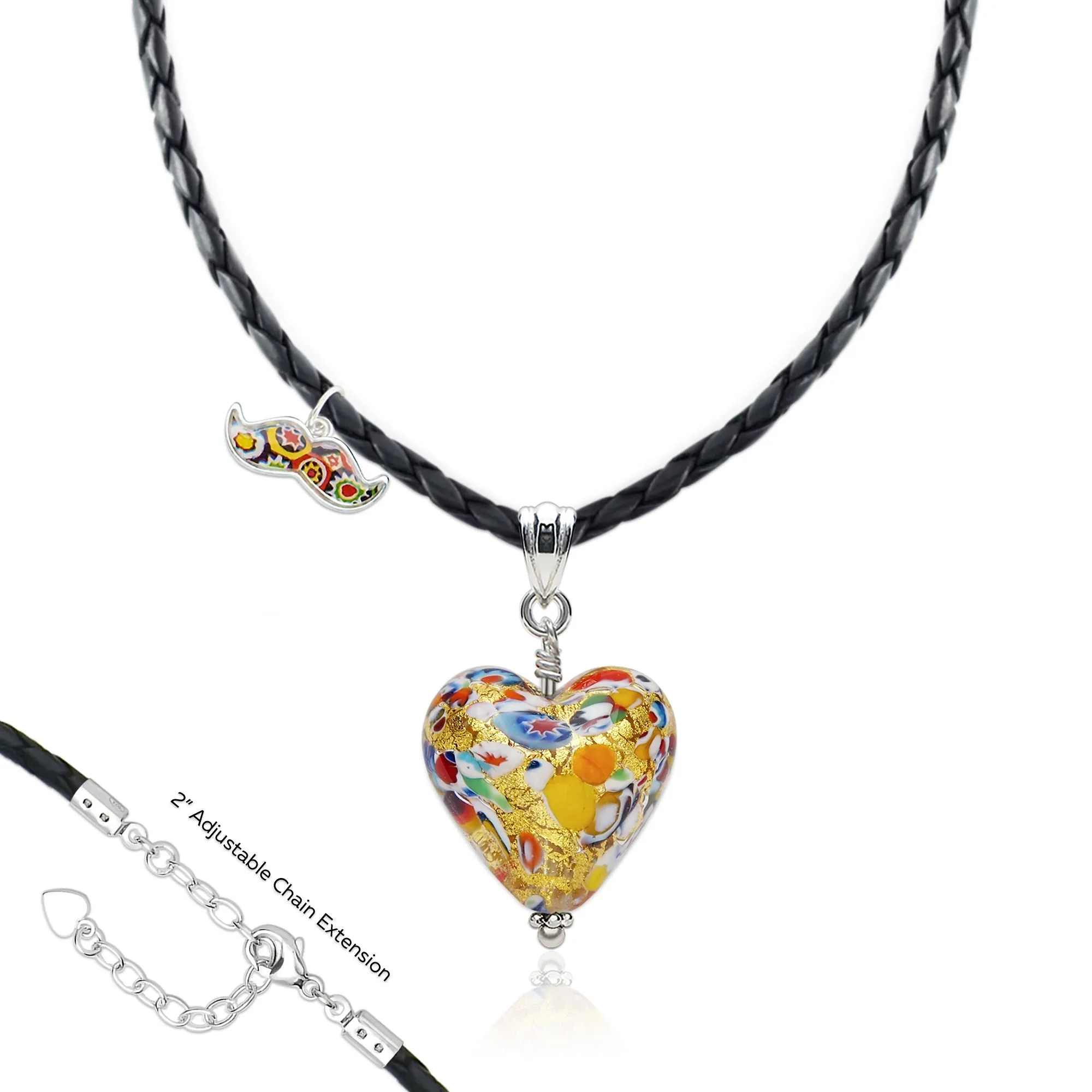 The Kiss Gold Heart Necklace