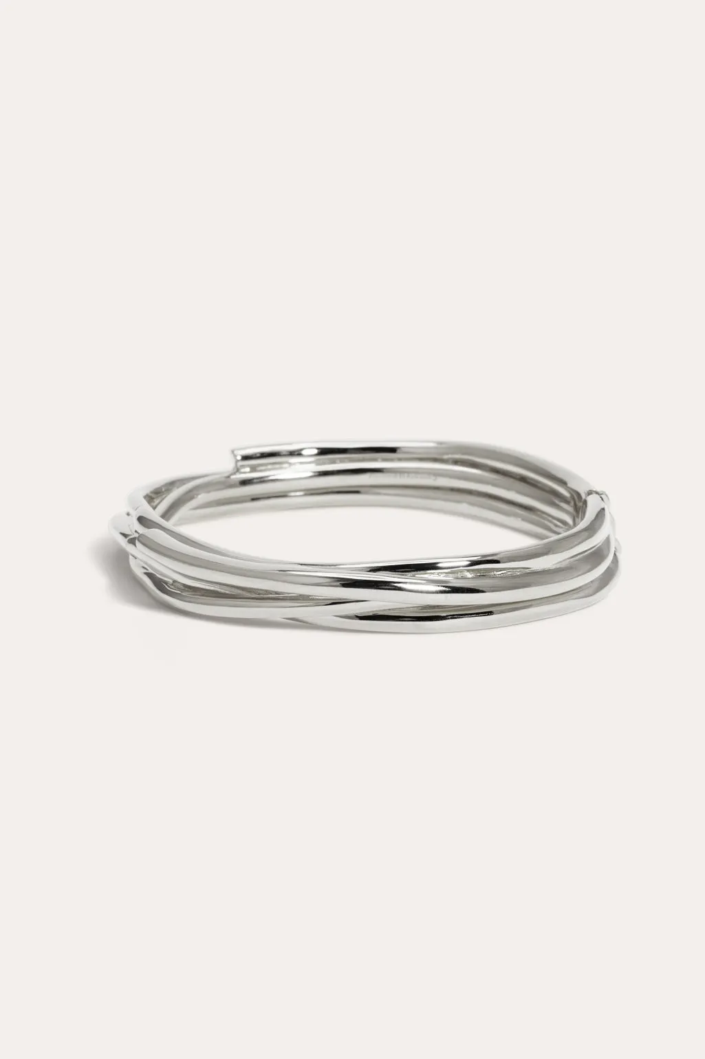 The Shifting Ground Beneath Our Feet - Silver Plated Bangle