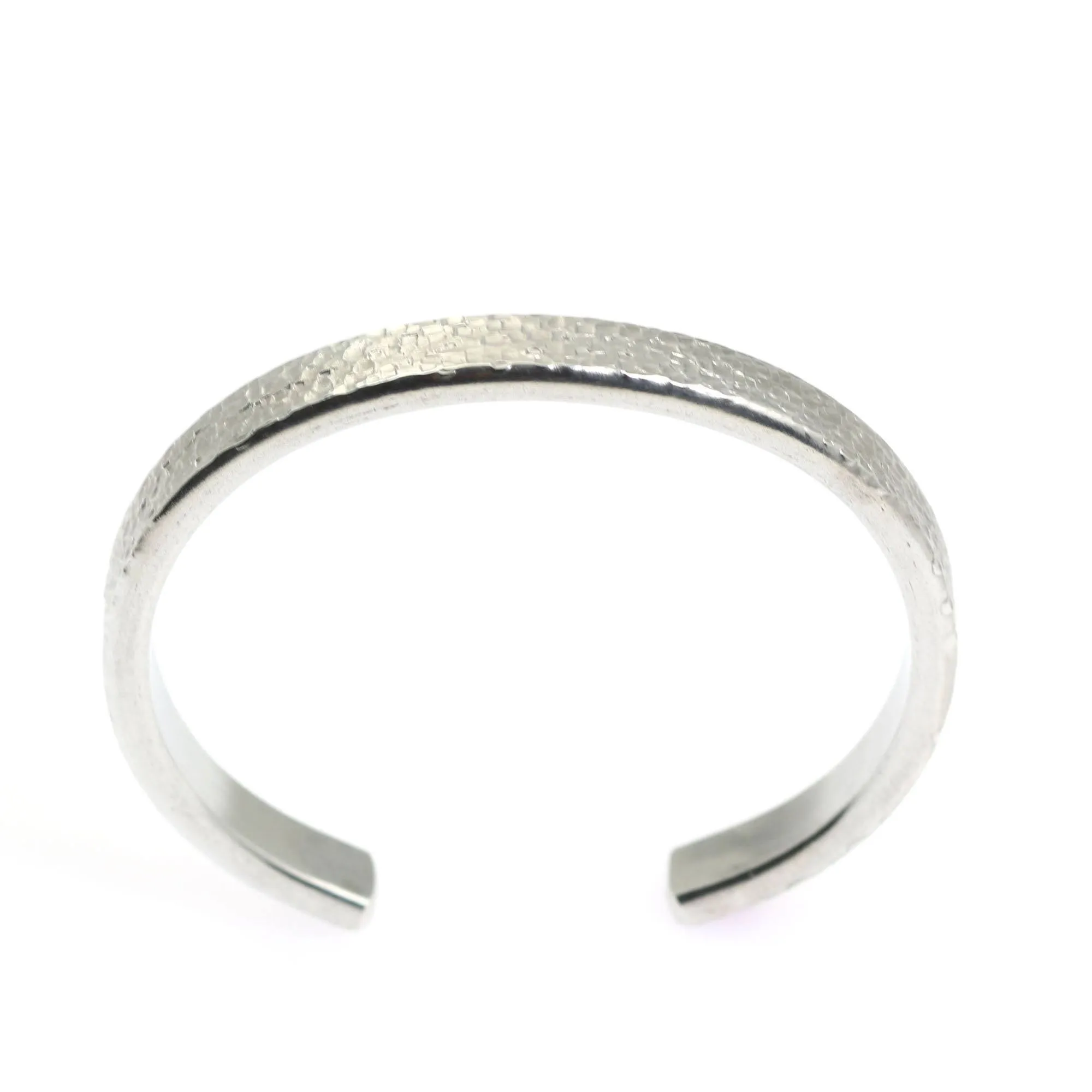 Thin Texturized Aluminum Cuff Bracelet