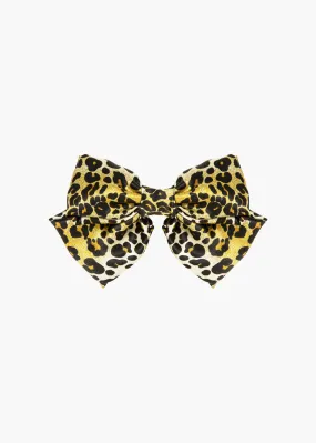 Tilly Bow Barrette -- Leopard