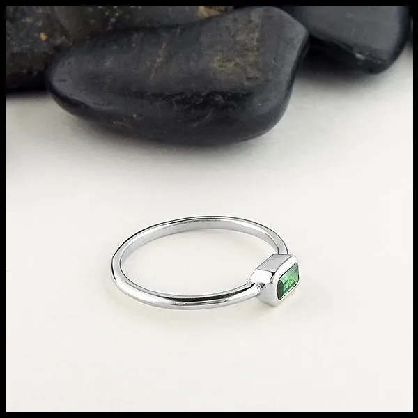 Tsavorite Stacking Ring