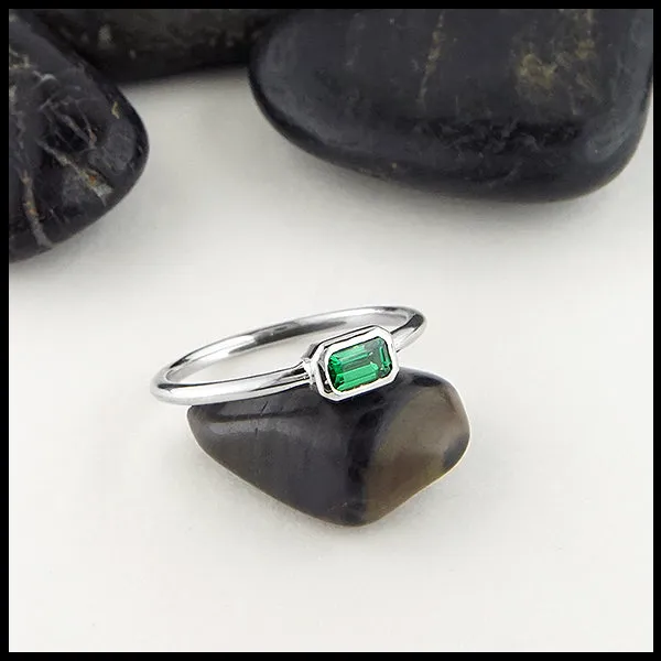 Tsavorite Stacking Ring