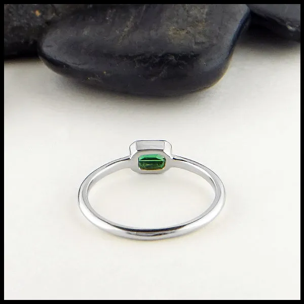 Tsavorite Stacking Ring