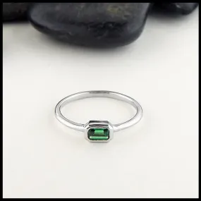 Tsavorite Stacking Ring