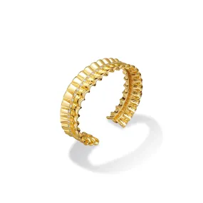 Uxmal Cuff Bracelet Yellow Gold - Diamond