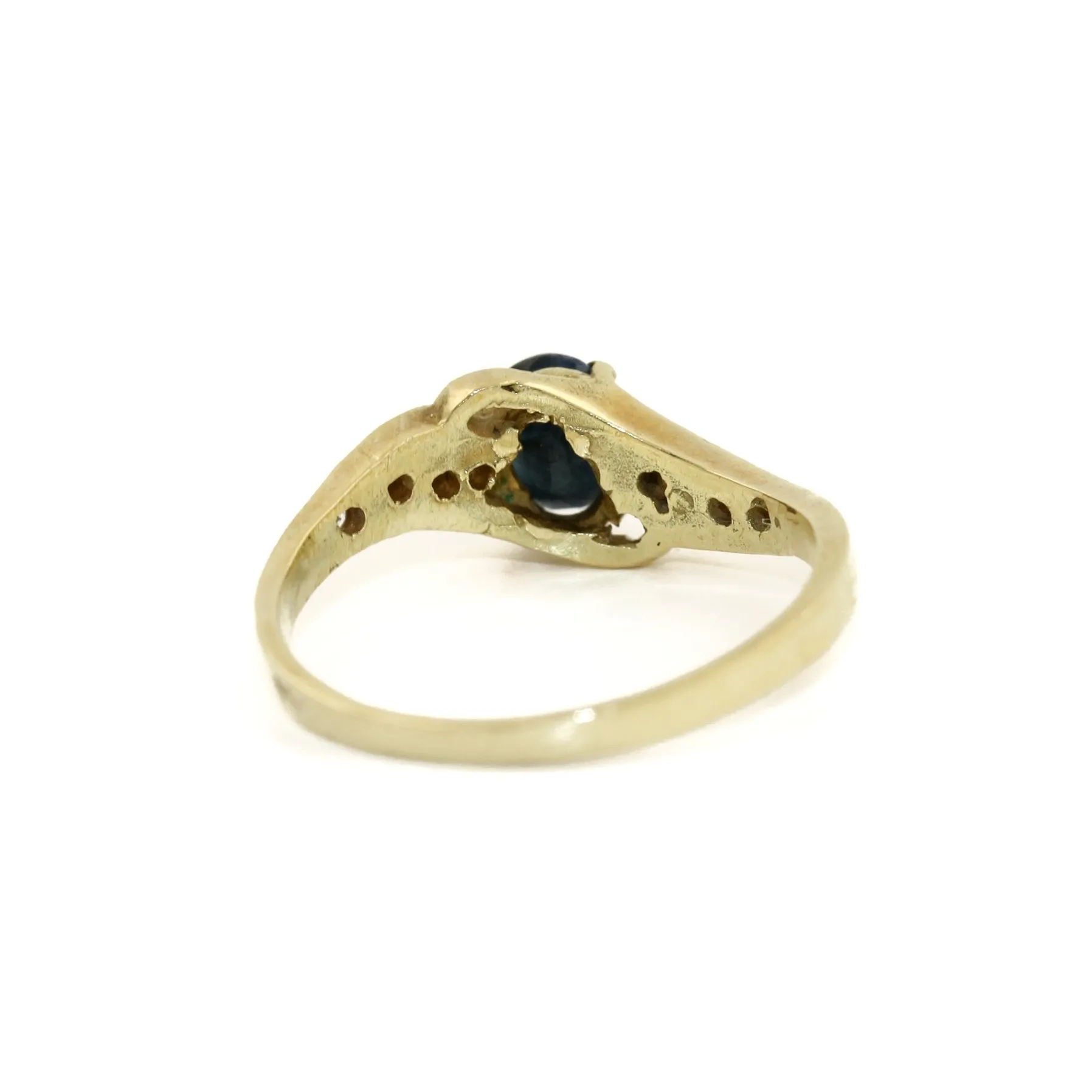 Vintage 14k Gold Dark Stone x Diamonds