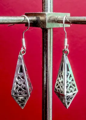 Vintage Sterling Silver Drop Earrings • Mexican Silver