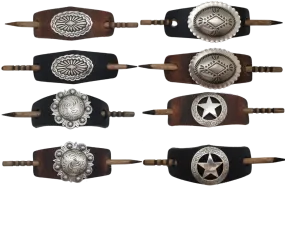 Western Concho Hair Barrettes