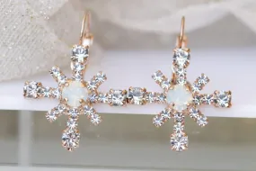 WHITE OPAL EARRINGS