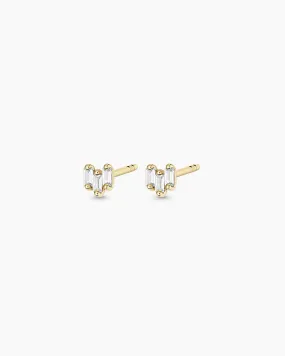 White Sapphire Amara Trio Studs