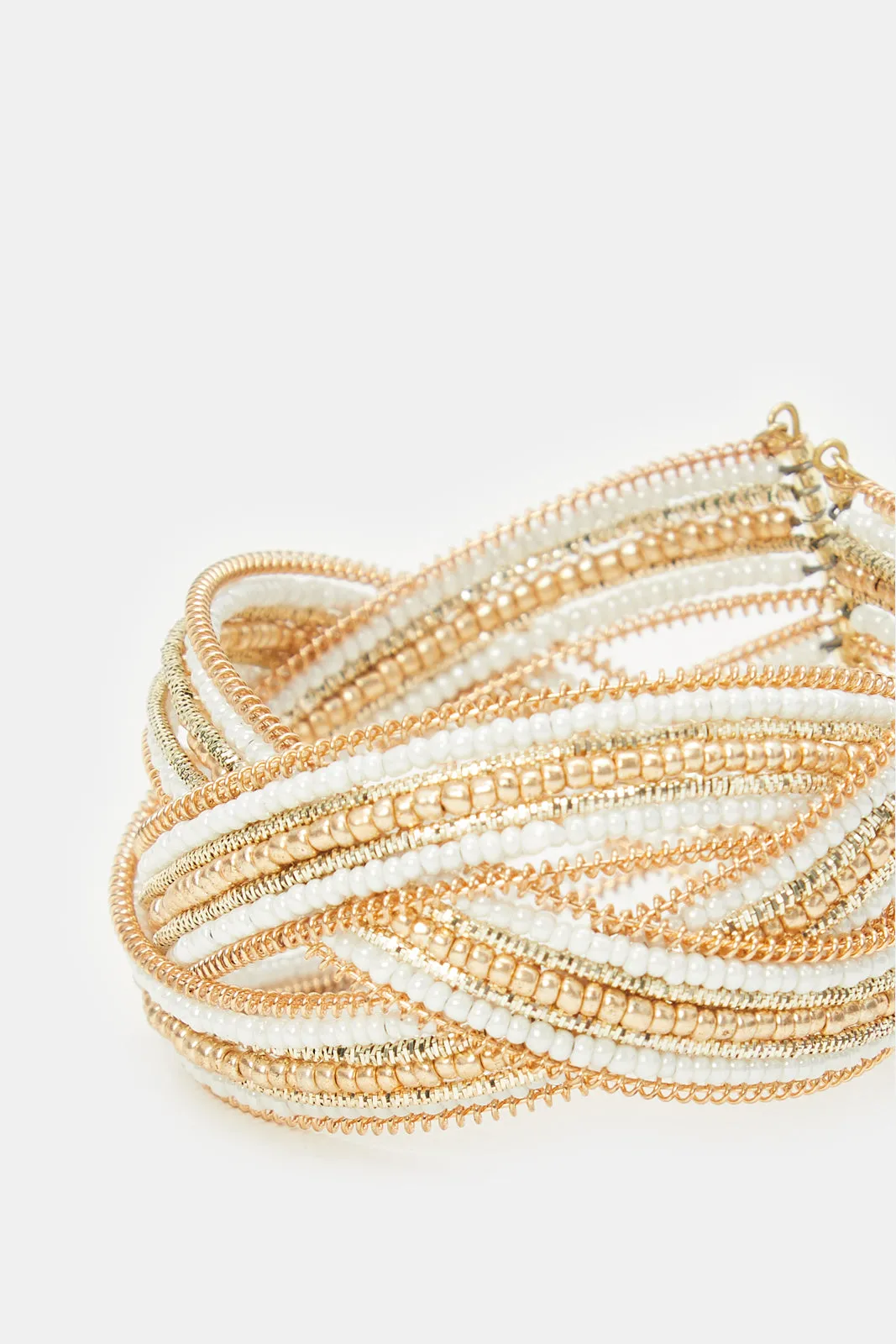 Women Gold Embellished Bracelet Cuff