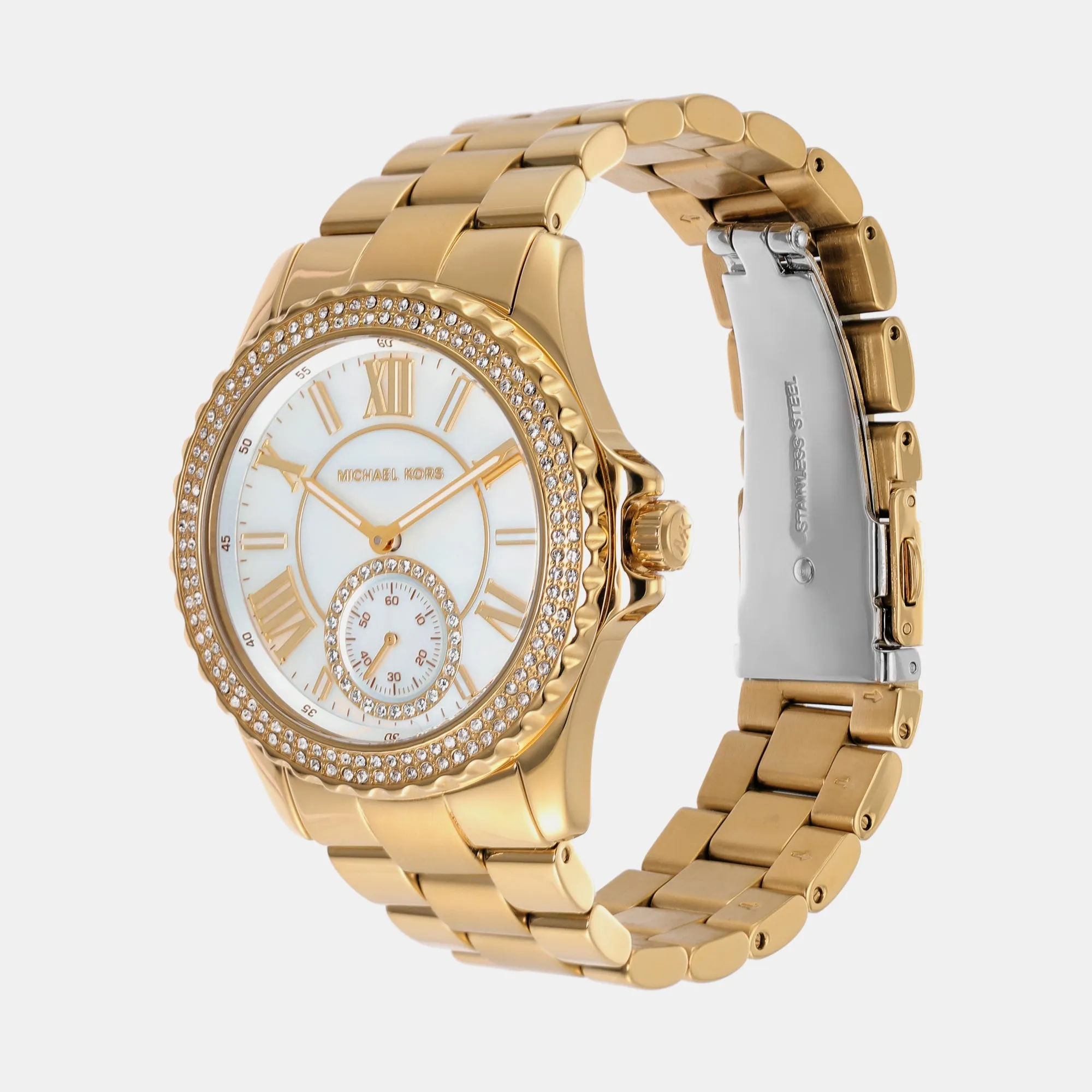 Women's Everest Three-Hand Gold-Tone Stainless Steel Watch MK7401