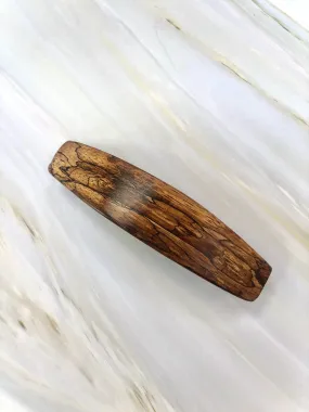 XL AAA Spalted Koa luxury wooden barrette, wood hair clip