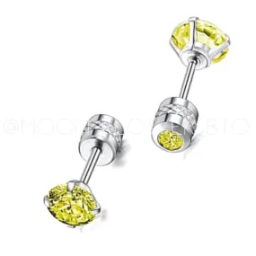 Yellow CZ Double Ended Earrings