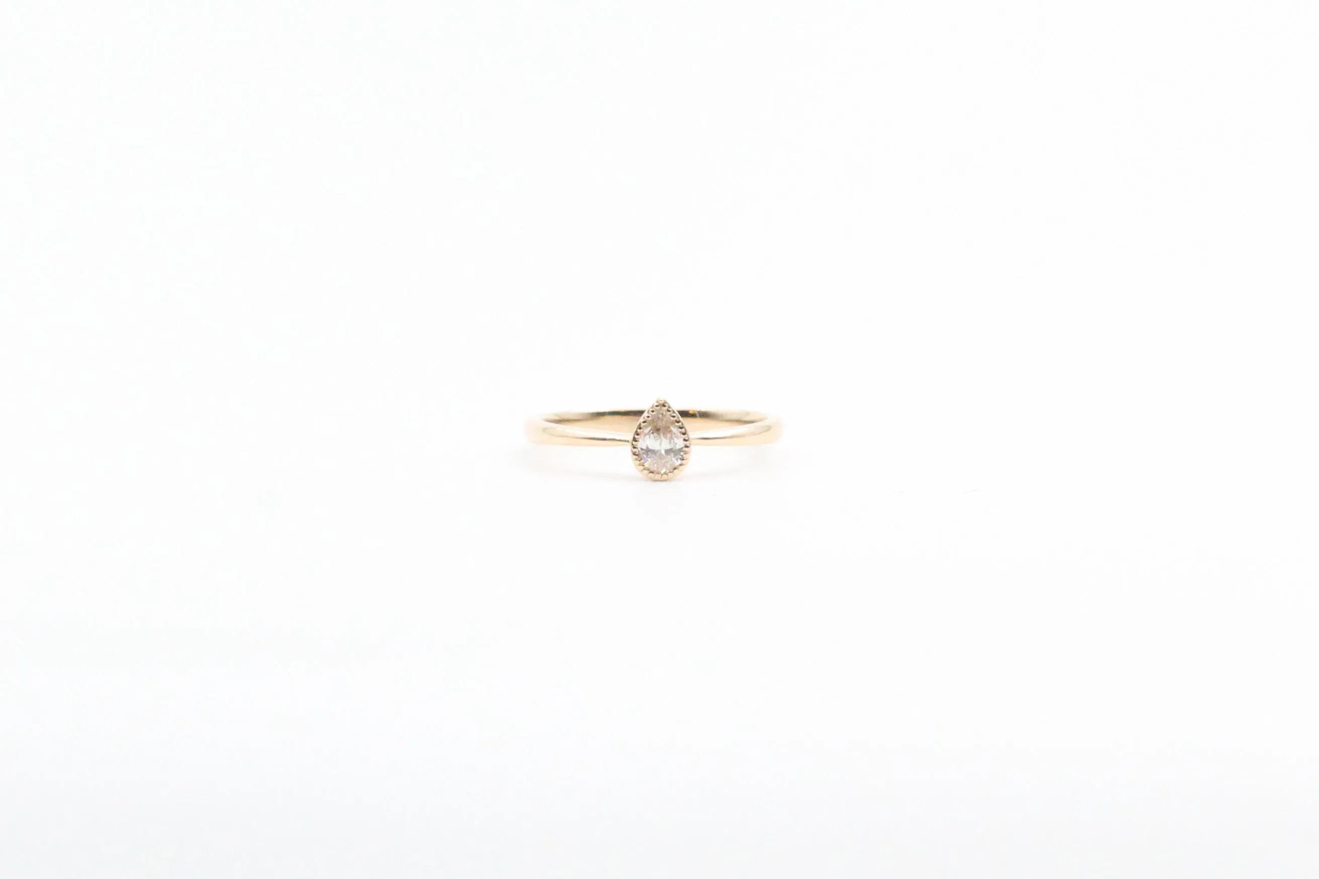 Yellow Gold Diamond Bezel Solitare Ring