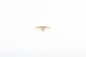 Yellow Gold Diamond Bezel Solitare Ring