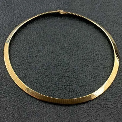 Yellow Gold Omega Necklace