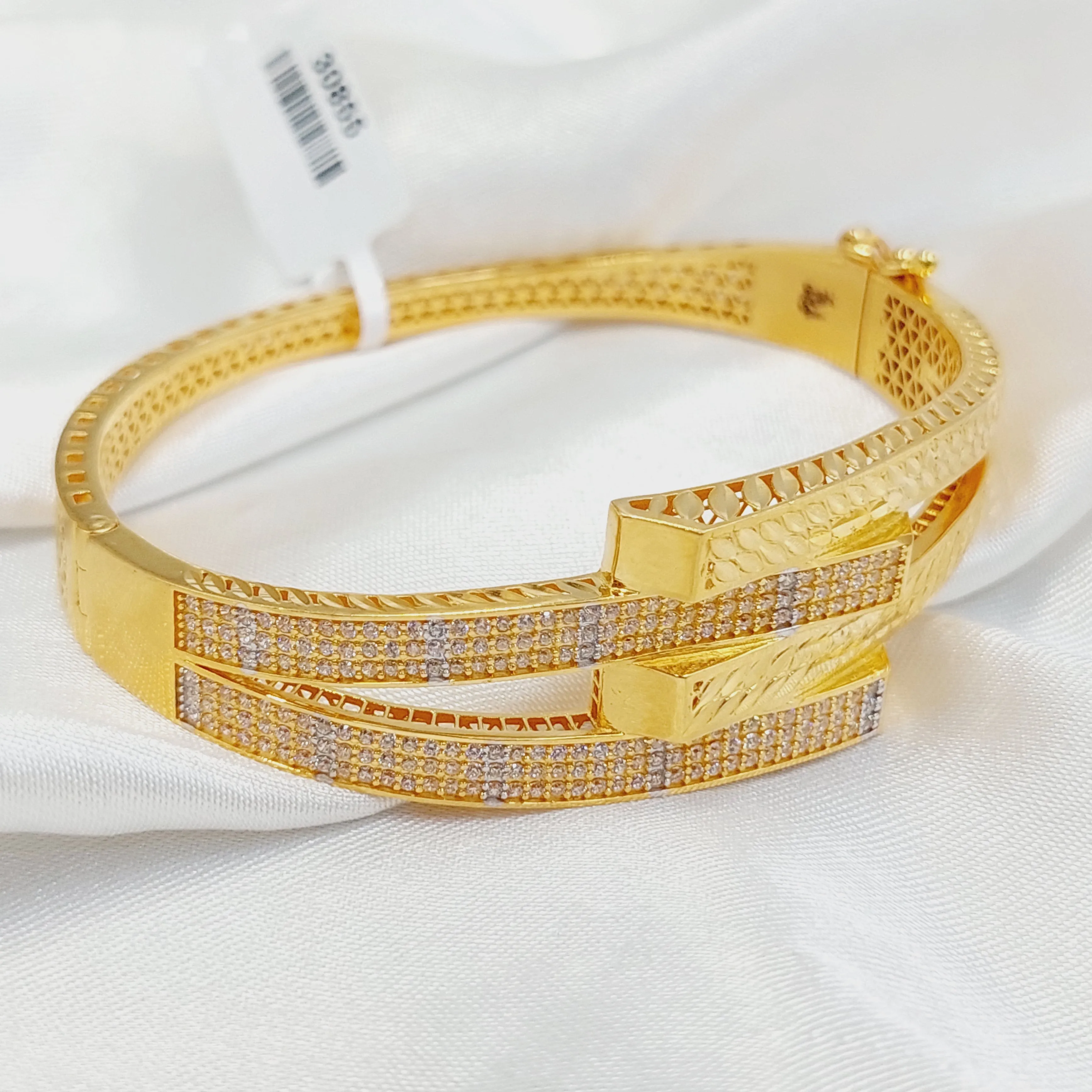 Zircon Studded Deluxe Bangle Bracelet