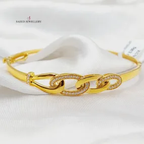 Zircon Studded Turkish Bangle Bracelet